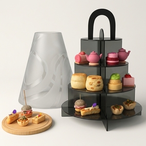 Boîtes d'emballage pour gâteaux de boulangerie 12x12x6 en papier couché, présentoirs pour aliments, présentoirs ronds pour gâteaux de mariage, vente en gros - Product Image 2