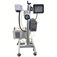 Codeur laser industriel volant, machine de marquage laser en ligne pour l'impression de codes de lots, numéros de série et dates sur les emballages