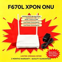 Modem Fiber Optik F670L XPON ONU ONT 4GE 2USB 1TEL Dual Band 2.4G 5G WiFi 12V 1A FTTH GPON EPON