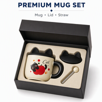 Tasse à lait pour chat au design adorable, prix de gros, pour bureau, marque privée, échantillon disponible, impression personnalisée