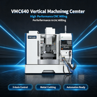 Centre d'usinage vertical VMC640 3 axes 600x360x450mm BT40 8000 tr/min 5,5 kW, machine de fraisage CNC pour moules et pièces métalliques