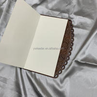 Invitations de mariage de luxe faites à la main, grand format, style amour, avec motif floral, 12x20cm, carte cadeau, dorure à chaud, bois et papier de qualité supérieure