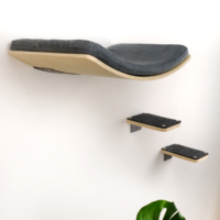 Étagères murales en bois pour chat, hamac pour chat et mobilier mural pour chat, personnalisables par le fabricant, DIY, gain de place