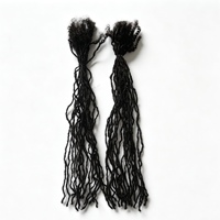 Ekstensi Rambut Manusia Micro Locs Inter Locs Crochet 0.1cm Micro Sister Locs Dengan Ujung Keriting Panjang untuk Wanita