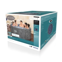 Bestway 6001V Nouveauté 2025 Spa Gonflable Extérieur Jacuzzi Rond Carrara en Mousse de 1,70m x 65cm pour 4-6 Personnes