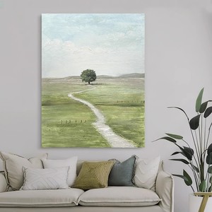 Hand Painted Oil Painting Rectangle Abstract <b>Art</b> 3D Texture Frameless Wall <b>Art</b> For Entryway Hallway Corridor - Product Image 2