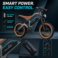 Vélo de montagne électrique pour adultes M20 48V 1000W 7 vitesses avec moteur arrière, freins à disque hydrauliques, suspension intégrale, batterie au lithium