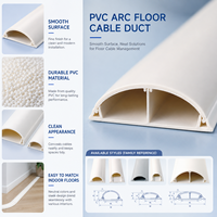 Goulotte de câblage en PVC pour plancher, à canal simple ou double, pour la gestion des câbles en intérieur
