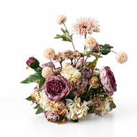 Floraise C-167 OEM, boule de fleurs artificielle moderne en soie marron de haute qualité, 50 cm, 60 cm, pour la décoration de centre de table de mariage