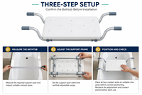 SimplyWalk L-605E Banco de Transferencia para Bañera, 100 kg, Asiento de Baño Ajustable de Aluminio para Proveedores Médicos e Instituciones de Cuidado