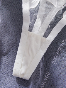 Ensemble de lingerie sexy pour femmes, soutien-gorge et culotte transparents avec broderie florale, très vendus - Product Image 5