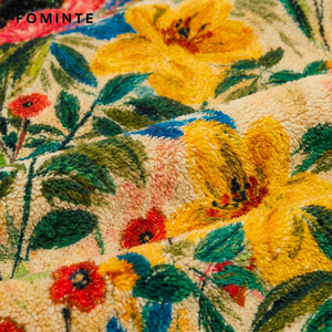 Giacca in pile polare stampata <span class=keywords><strong>a</strong></span> <span class=keywords><strong>fiori</strong></span> all-over da <span class=keywords><strong>donna</strong></span>, calda, in sherpa, morbida, streetwear, con orlo regolabile, all'ingrosso - Product Image 4