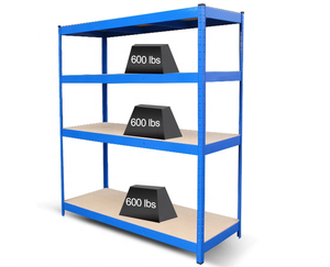 Étagères de rangement pour garage et entrepôt réglables, 5 niveaux, capacité de <span class=keywords><strong>120</strong></span> kg par étagère, avec structure métallique, étagère de garage à 5 niveaux - Product Image 5