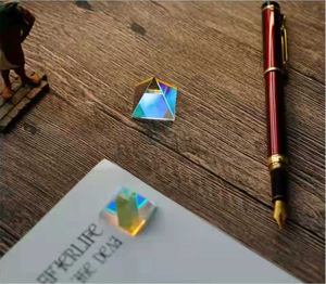 Atacado pirâmide prisma cúbico com caixa de presente, quartzo cristal colorido x-cubo prismas para festa - Product Image 4