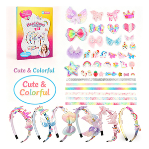 Kit de création de bandeaux créatifs pour enfants, avec autocollants décoratifs scintillants sirène et papillon, idéal comme récompense ou cadeau pour la classe - Product Image 4