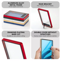 Support de cartes à collectionner en alliage d'aluminium PSA Slab Guard avec support pliable dissimulé, verre trempé anti-UV et aimant puissant N52