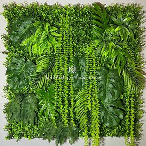 100*100 màu xanh lá cây nhân tạo thực vật cỏ tường nhựa <span class=keywords><strong>Turf</strong></span> treo cho bãi cỏ và hoa tường trang trí Part-2 - Product Image 2