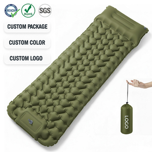 Matelas pneumatique imperméable et isolé avec pompe intégrée (Nylon+TPU) 1-2 personnes 4 saisons <span class=keywords><strong>Randonnée</strong></span> Léger Compact Portable Cross - Product Image 1