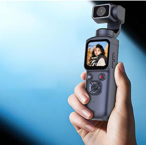 Top Face Object Tracking 4K Body <b>Camera</b> External Microphone Mini Video Audio Pocket Cam 330. Rotation <b>Camera</b> Outdoor Bike Travel - Product Image 1