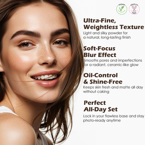 OEM Private Your Logo Acabado mate <span class=keywords><strong>Polvo</strong></span> facial <span class=keywords><strong>Maquillaje</strong></span> <span class=keywords><strong>Polvo</strong></span> compacto Piel oscura <span class=keywords><strong>Polvo</strong></span> de ajuste facial - Product Image 2