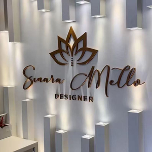 Custom Laser Cut Metal Signs Business Sign Stainless Steel Logo Sign for Store Wall Decoration - Product Image 5
