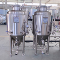 Cuve de Fermentation Conique de 200L de Qualité Alimentaire en Acier Inoxydable avec Enveloppe à Cavitation pour la Production Artisanale de Bière