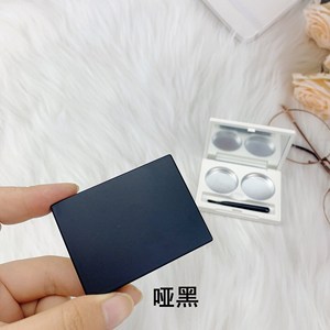 Double Compartment <b>Mirrored</b> <b>Square</b> Eyeshadow Lipstick Sample Box 26mm Inner Diameter Pressure Plate With Cover - Product Image 4