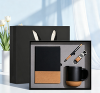 Set de Regalo Corporativo: Cuaderno de Corcho, Taza de Cerámica, Bolígrafo, Llavero, Caja de Regalo con Logotipo Personalizado para Clientes y Empleados