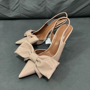 Sandalias de Tacón de Aguja de Charol para Mujer para Primavera y Verano - Punta Cerrada con Lazo, Zapatos de Vestir de Tacón Alto con Correa al Tobillo - Product Image 5