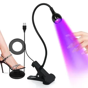Lampe UV LED pour Séchage des Ongles, Séchoir de Bureau pour Gel et Adhésif, Séchage Rapide 5W avec Tête Réglable et Pédale - Product Image 1