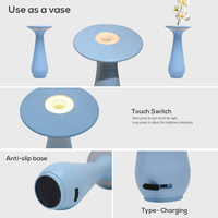Lampe de table portable sans fil rechargeable à lumière tactile, style crème, décoration florale DIY, cadeau romantique 2026