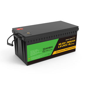 Batterie lithium-ion LiFePO4 haute capacité 300Ah 3840Wh 12.8V avec 8000 cycles, 25kg, pour l'énergie solaire de secours domestique - Product Image 1