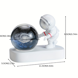 <span class=keywords><strong>Veilleuse</strong></span> créative en boule de cristal 3D sculptée avec base <span class=keywords><strong>lumineuse</strong></span>, ornement de salon, cadeau de fêtes, vente en gros, LED de taille moyenne - Product Image 3