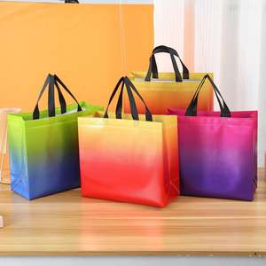 Eco-friendly High Quality Wholesale Custom Logo Fashion Design Metallic Laminated PP Fabric Non Woven Shopping Tote Bag - Product Image 4