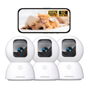 Caméra de sécurité intérieure intelligente CINMOORE 3K avec carte SD 64 Go 360° °   Caméra de surveillance pour personnes âgées/bébés/animaux de compagnie avec vision nocturne couleur et stockage gratuit sur le cloud - Product Image 5