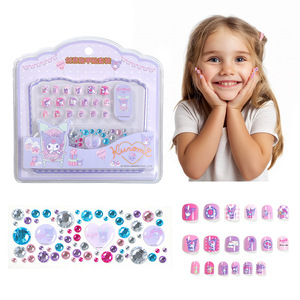 Set <span class=keywords><strong>de</strong></span> Parches <span class=keywords><strong>de</strong></span> <span class=keywords><strong>Uñas</strong></span> <span class=keywords><strong>de</strong></span> Dibujos Animados <span class=keywords><strong>Sanrio</strong></span> Wear Armor, Diseño Cuadrado para Dedos, Cobertura Completa, Niña Pequeña Linda con Pegamento, Adhesivo <span class=keywords><strong>de</strong></span> Seguridad - Product Image 2
