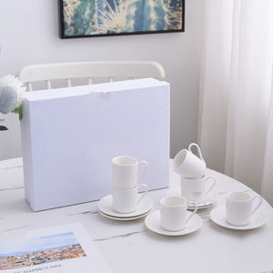 Service à café de luxe en porcelaine, 6 tasses et soucoupes, best-seller - Product Image 3