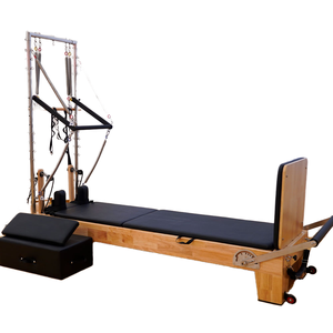 フィットネス耐久性のあるオーク材製調整可能な2-in-1ピラティスリフォーマーコアベッド、ピラティススタジオ用家具 - Product Image 1
