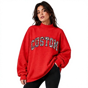 Sudadera de Forro Polar Reversible para Mujer, Cuello Alto, Tallas Grandes, Otoño/Invierno, Ecológica, Alta Calidad, Precio al por Mayor Personalizado - Product Image 1