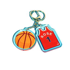 NBA Kobe Curry James Irving Basketball Jersey Keychain Student Backpack Car Accessories Pendant Gift Glass Key Chains