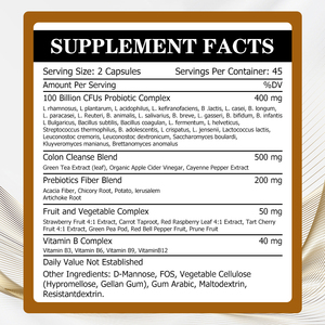 Cápsulas de Probióticos para Mujeres en Oferta, con Mezcla para Limpieza de Colon, Prebióticos de Frutas y Vegetales, Estimula la Peristalsis Intestinal - Product Image 2