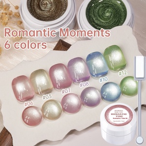 Juego de esmalte de <span class=keywords><strong>uñas</strong></span> de ojo de gato romántico de diseñador, exquisito brillo, cuentas de vidrio desnudo, Gel de esmalte de <span class=keywords><strong>uñas</strong></span> adecuado para bricolaje - Product Image 2