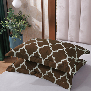 <span class=keywords><strong>Hotel</strong></span> di lusso casa stampato Logo personalizzato 100% poliestere biancheria da letto Set lenzuolo spazzolato in microfibra trapunta copripiumino - Product Image 6