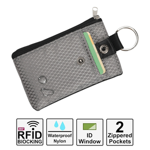 Badge Holder With ID Window Small <b>Wallet</b> Waterproof Anti-Theft Travel Keychain <b>Wallet</b> Men Women Slim <b>Zip</b> Card Lanyard <b>Wallet</b> - Product Image 3