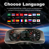 Panel Instrumen Digital LCD 10,3 inci Virtual Cockpit untuk VW Amarok 2017-2020, Retrofit Spedometer Mobil, Aksesoris Mobil