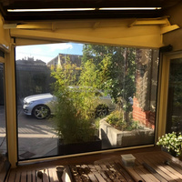 Persianas Enrollables Motorizadas de Aluminio y PVC 0.8, Impermeables y Resistentes al Viento, Persianas Enrollables para Exteriores de Tamaño Personalizado para Patio, Balcón y Gazebo