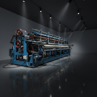 Machine à tricoter des filets de pêche à double nœud XINYU ZRD19-280 à entraînement par engrenages, haute stabilité, automatique, 380V 5.5KW, haute capacité, CE