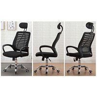 Chaise de bureau ergonomique avec réglage en hauteur Support lombaire en maille moderne-pour usage domestique Chaise de direction en plastique