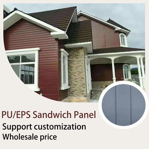 Prix d'usine Matériaux de construction <span class=keywords><strong>anti</strong></span>-<span class=keywords><strong>feu</strong></span> Maison préfabriquée en polyuréthane PU Panneaux sandwich en métal Panneaux de mousse pu isolés - Product Image 6
