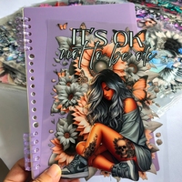 Pegatinas y Calcomanías Personalizadas para Cuadernos A5, Resistentes al Agua, Listas para Aplicar, con Diseño UV DTF, para Cubiertas de Diarios y Agendas